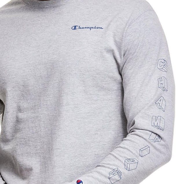 Champion Long Sleeve Signature Tee 2 Colours Black Grey